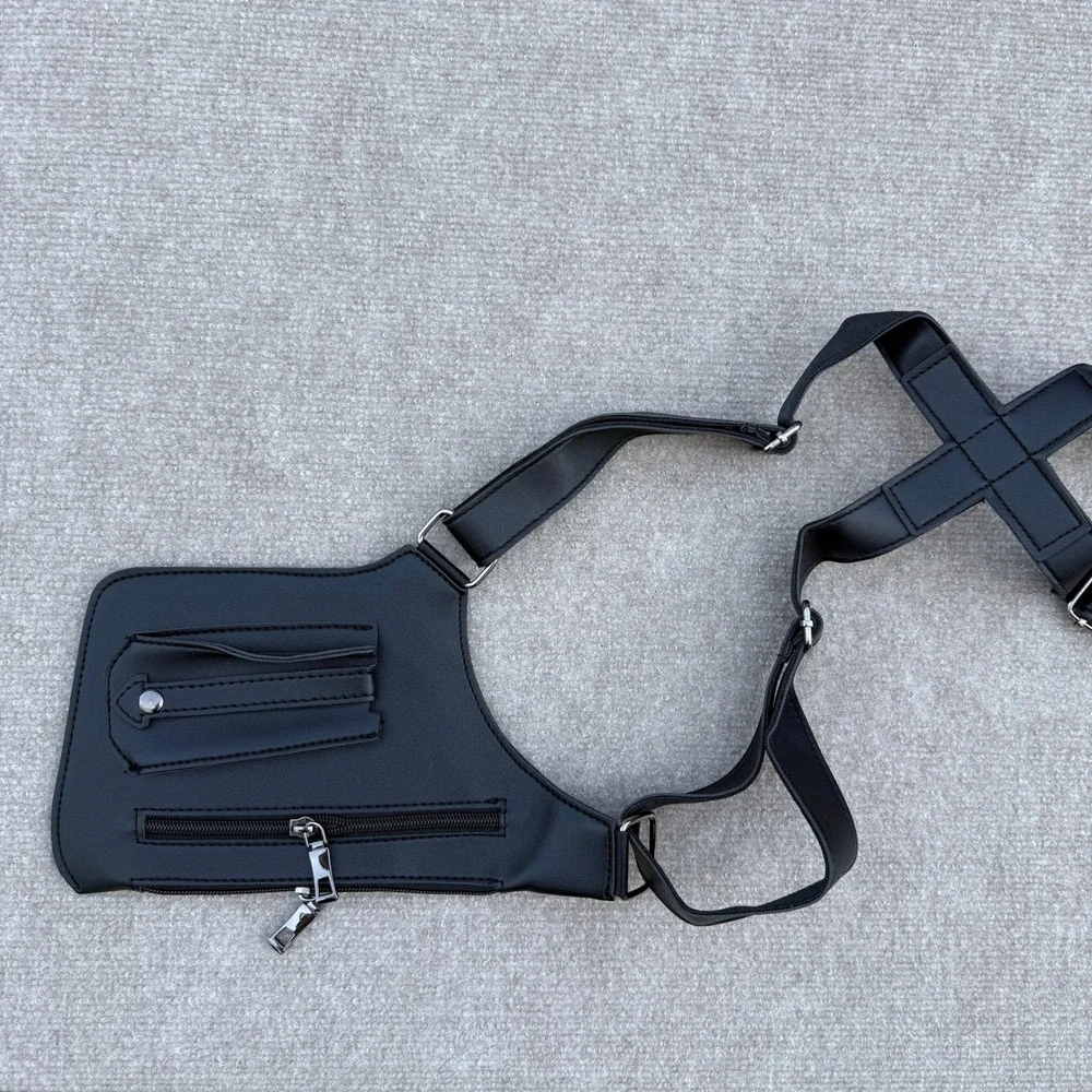 Adjustable Anti-Theft Underarm Shoulder Bag PU Leather Wallet Holster Bag